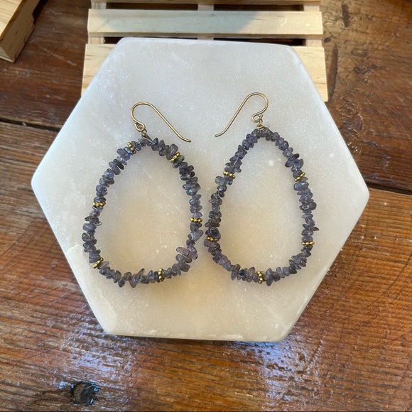 Labradorite Earrings - Picture 2 of 2